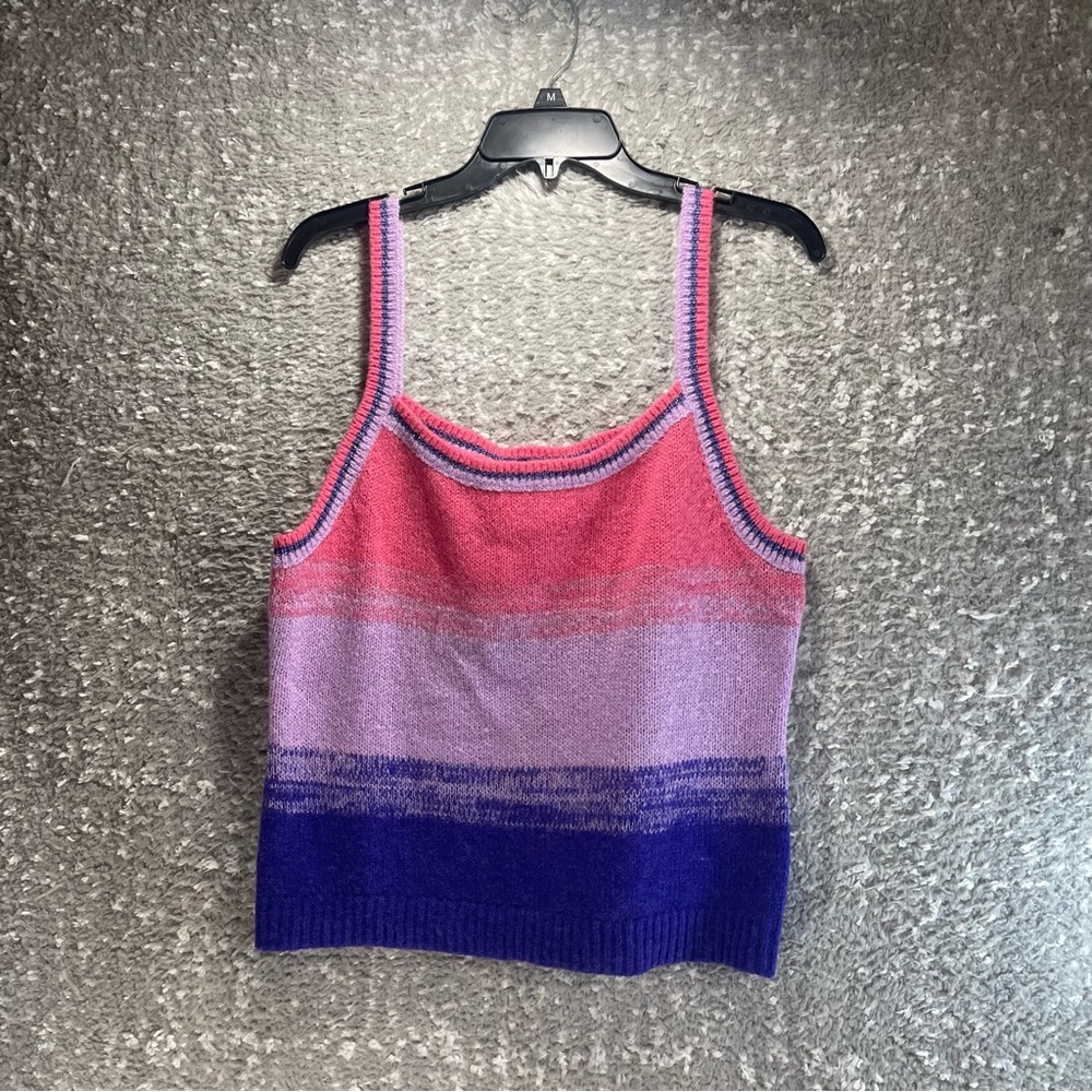 Lilly Pulitzer Sweater‎ Tank Ombre Large Acrylic Wool Blend Top Colorful